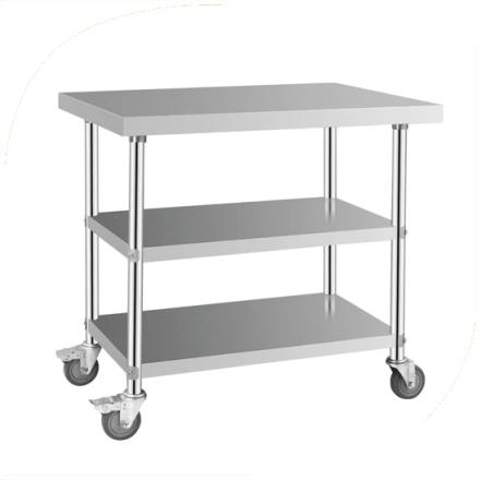 Bàn Inox 3 tầng di động