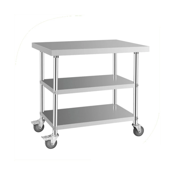 Bàn Inox 3 tầng di động
