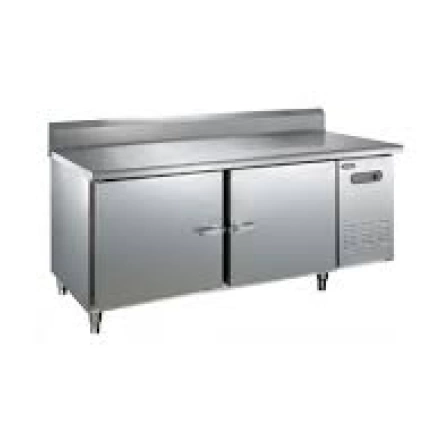 Bàn inox kèm tủ có thành chắn