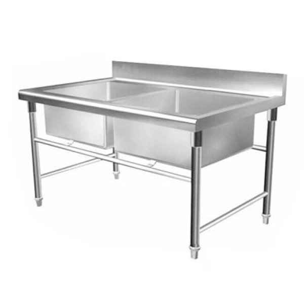 Chậu rửa 2 hố inox công nghiệp