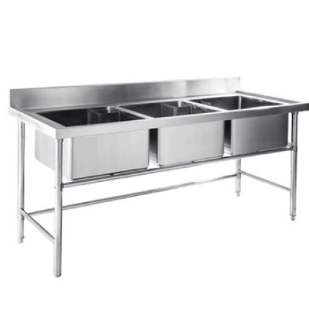 Chậu rửa 3 hố inox công nghiệp