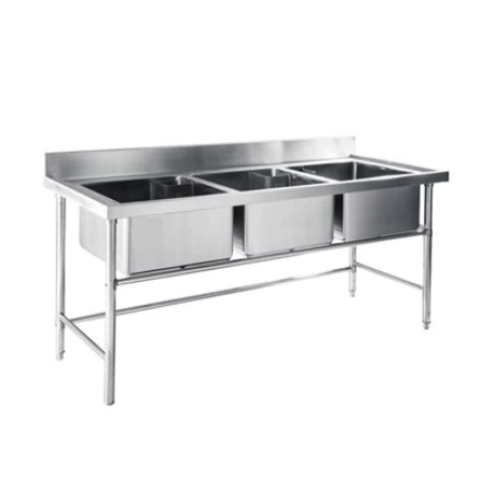 Chậu rửa 3 hố inox công nghiệp