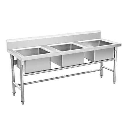 Chậu rửa ba inox công nghiệp
