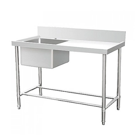 Chậu rửa 1 hố inox kèm bàn lệch phải