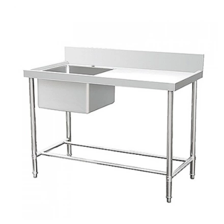Chậu rửa 1 hố inox kèm bàn lệch phải