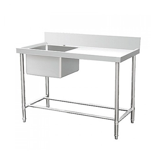 Chậu rửa 1 hố inox kèm bàn lệch phải