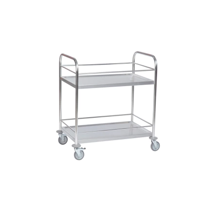 Xe đẩy hàng inox 2 tầng