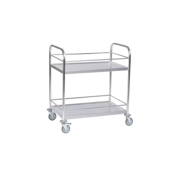 Xe đẩy hàng inox 2 tầng