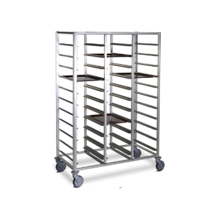 Xe đẩy khay inox có nhiều tầng