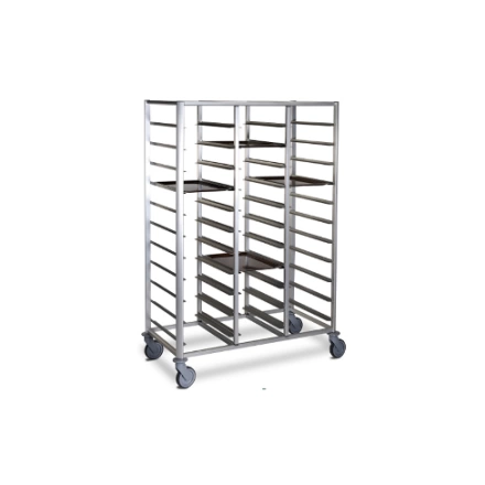 Xe đẩy khay inox có nhiều tầng