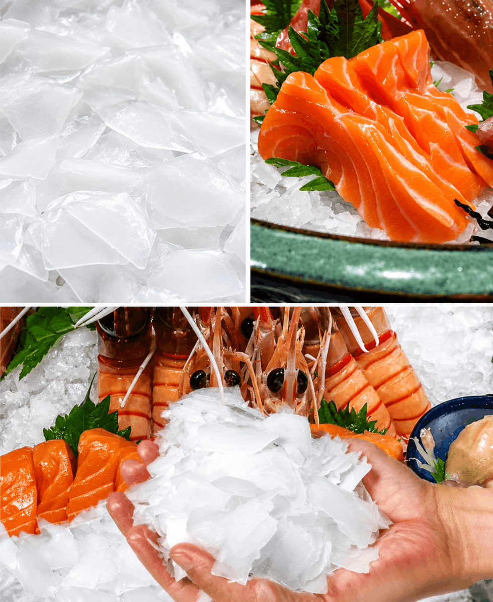 Đá vảy mỏng mịn làm lạnh nhanh bảo quản hải sản tươi ngon
