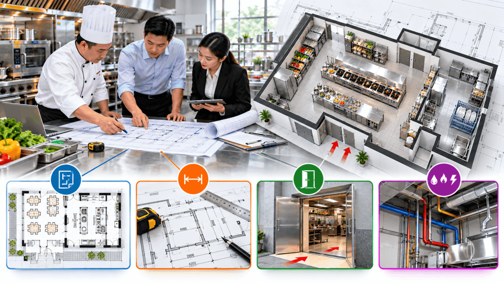 Mặt bằng cần cung cấp khi tư vấn diện tích bếp nhà hàng