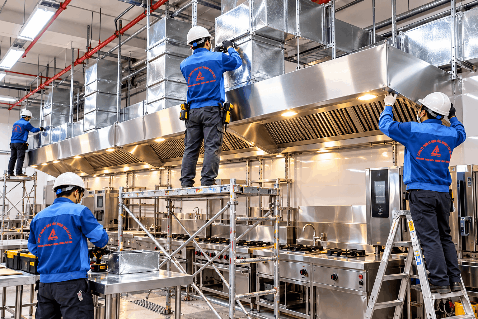 Thi công hệ thống hút khói bếp nhà hàng